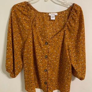 Mustard Yellow Blouse